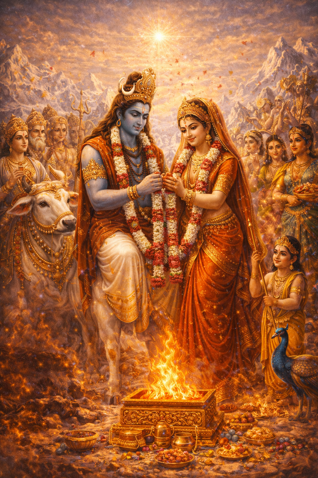 Shiv Parvati Wedding (Vivah) -- HD Devotional Wallpaper